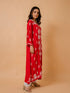 Mahima in Fizaa Rayon Cotton Chikankari Kurta - Red