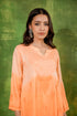 Fizaa Short Kurta in Satin Cotton for Women- Orange