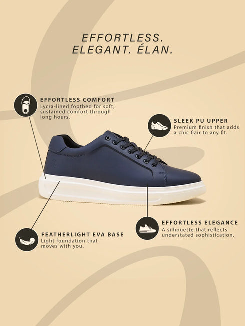 ELAN-01 Navy Men's Formal Sneakers