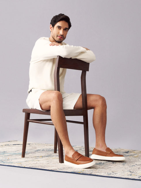 ELAN-02 Tan Men's Loafers