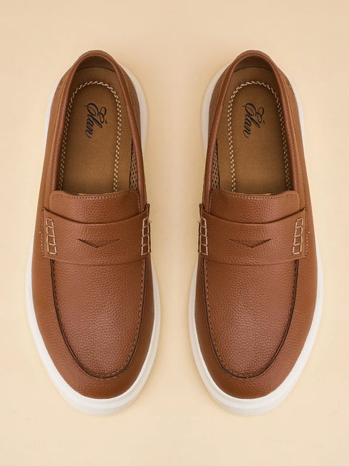 ELAN-02 Tan Men's Loafers