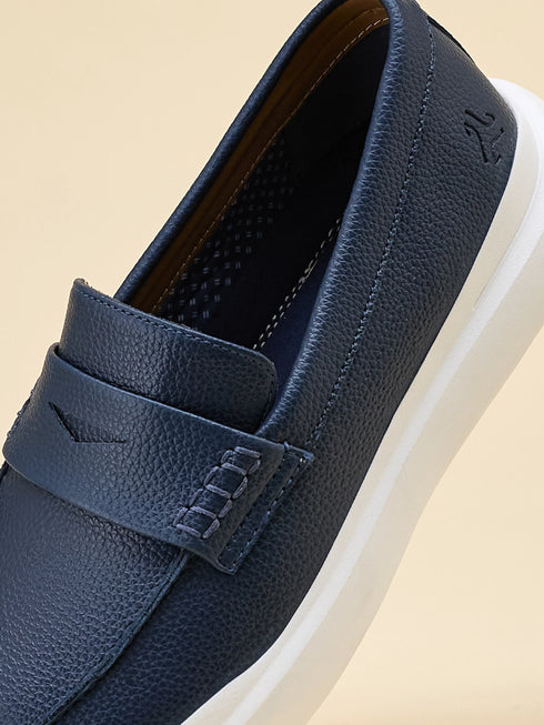 ELAN-02 Navy Men's Loafers