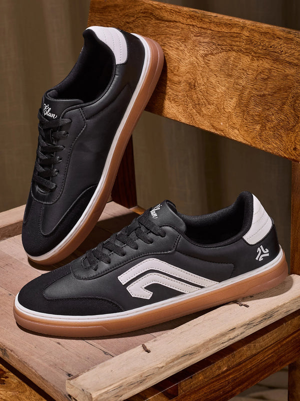 ELAN-09 Black Men's Formal Sneakers