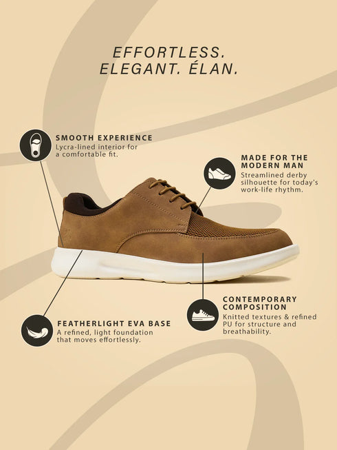 ELAN-16 Tan Men's Formal Sneakers