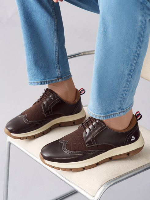 ELAN-21 Brown Men's Formal Sneakers