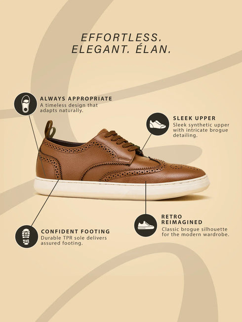 ELAN-27 Brown Men's Formal Sneakers