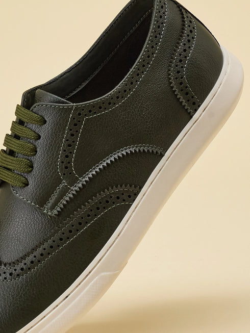 ELAN-27 Olive Men's Formal's Sneakers