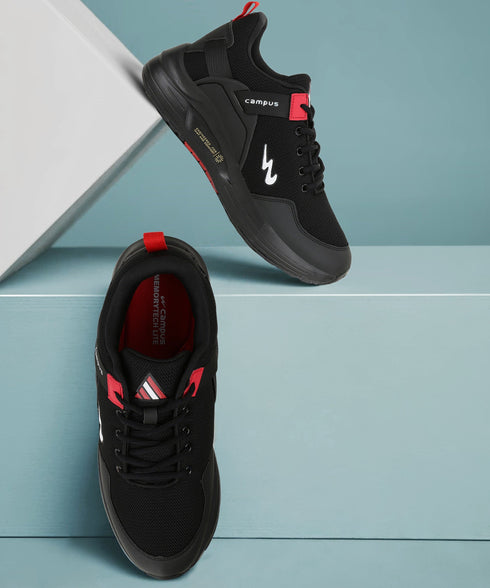 EUROPA Black Men's Running Shoes