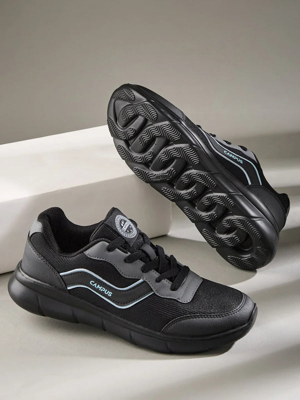 EVARO Black Men's Running Shoes