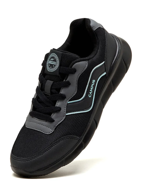 EVARO Black Men's Running Shoes