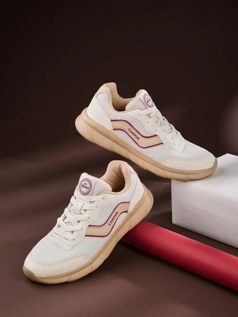 EVARO Off White Men's Running Shoes