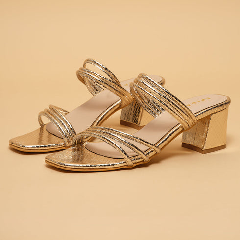 Elaina Metallic Heels