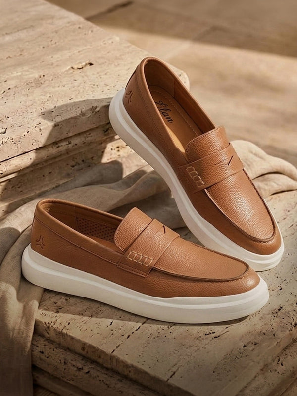 ELAN-02 Tan Men's Loafers