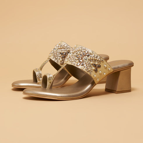 Elka Embroidered Heels