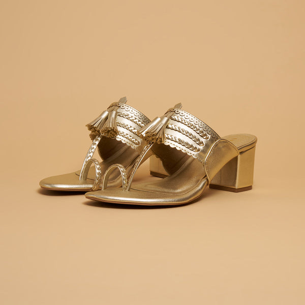 Eshikaa Kolhapuri Tassel Heels
