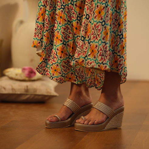 Myraa Embellished Wedges