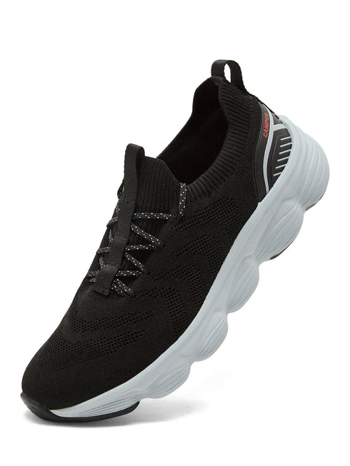 FALKO Black Men's Walking Shoes