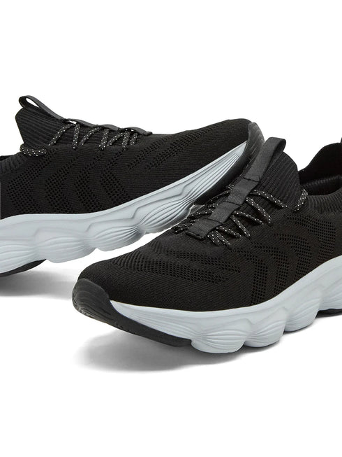 FALKO Black Men's Walking Shoes