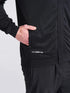 Men's Black Solid Stand Collar Jacket
