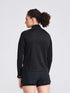 Women's Black Solid Stand Collar Jacket