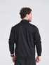 Men's Black Solid Stand Collar Jacket