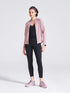 Women's Mauve Solid Stand Collar Jacket