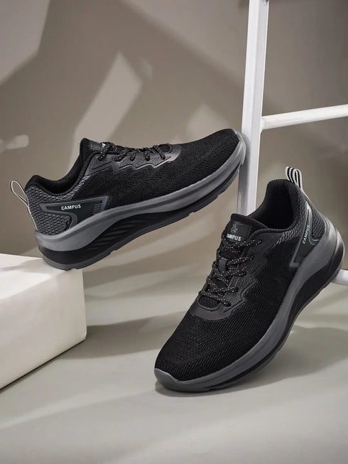 FYBER Black Men's Running Shoes
