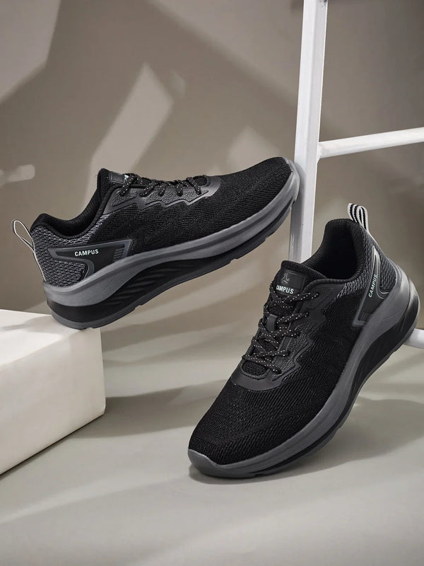FYBER Black Men's Running Shoes