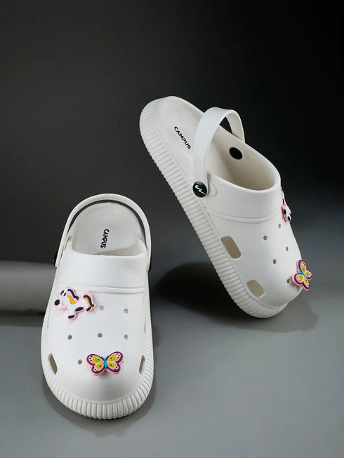 GC-9002C White Child Clogs