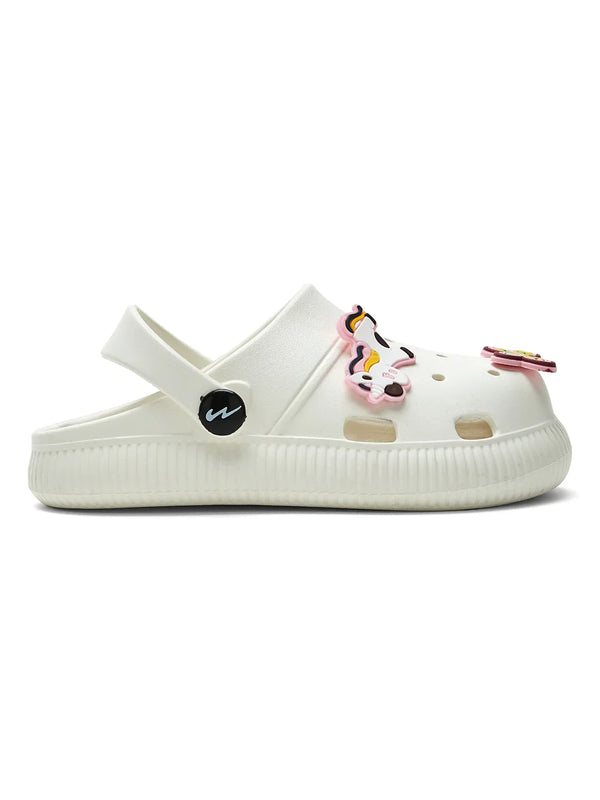 GC-9002K White Kid's Clogs