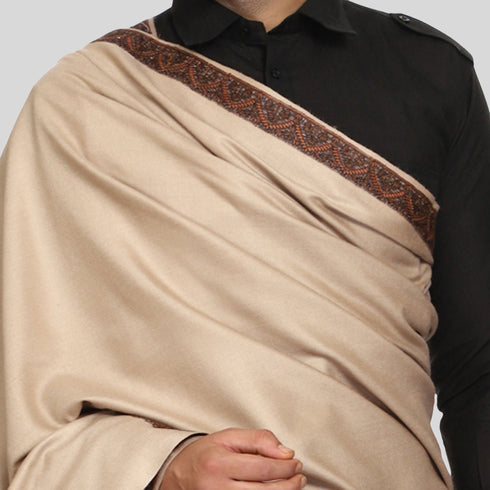 Men's Kashmiri Embroidered Wool Shawl