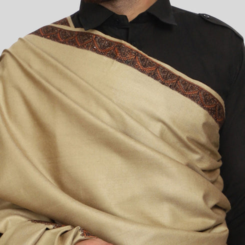 Men's Kashmiri Embroidered Wool Shawl