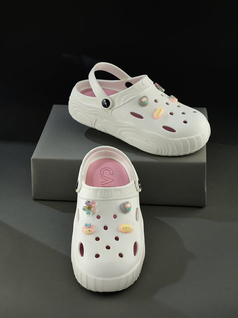 GCW-7003 White Women's Clogs