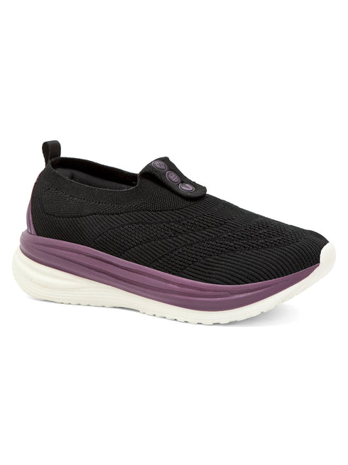 GLIMO Black Women's Walking Shoes