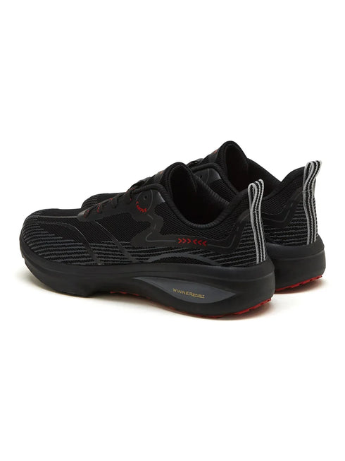 GLITCH Black Men's Running Shoes
