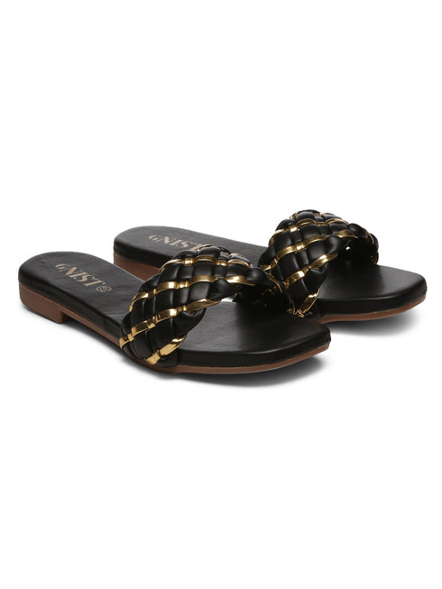 GNIST Black Gold Braided Flat