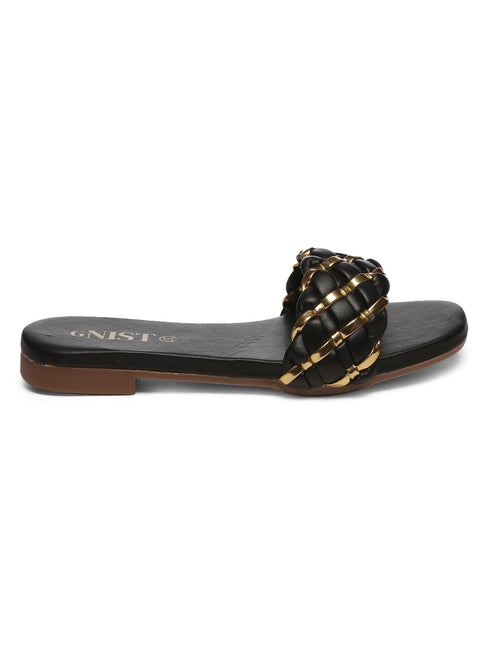 GNIST Black Gold Braided Flat