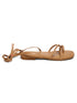 GNIST Beige Tie up Flat Sandal