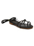 GNIST Black Tie up Flat Sandal