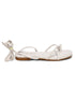 GNIST White Tie up Flat Sandal
