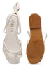 GNIST White Tie up Flat Sandal