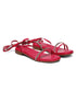 GNIST Hot Pink Embellished Tie up Flat Sandal