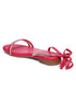 GNIST Hot Pink Embellished Tie up Flat Sandal