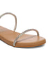 GNIST Beige Rhinestone Embellished Flat Sandal