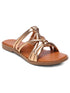 GNIST Arabic Strappy Slip on Copper Flats
