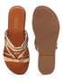 GNIST Arabic Strappy Slip on Copper Flats