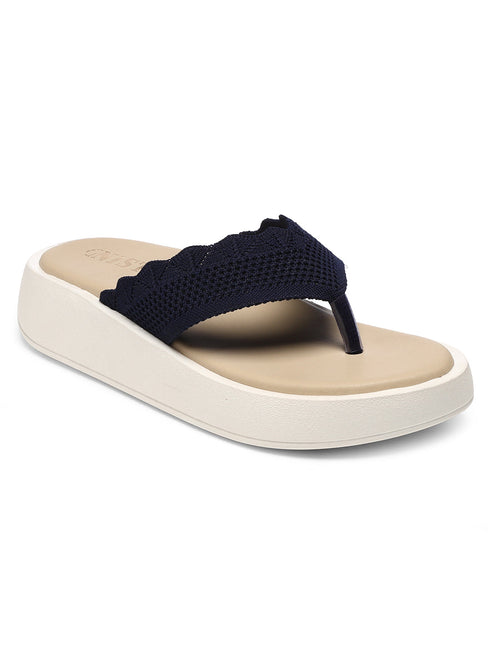GNIST Flatform Navy Platform heels