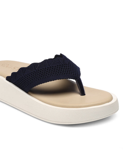 GNIST Flatform Navy Platform heels
