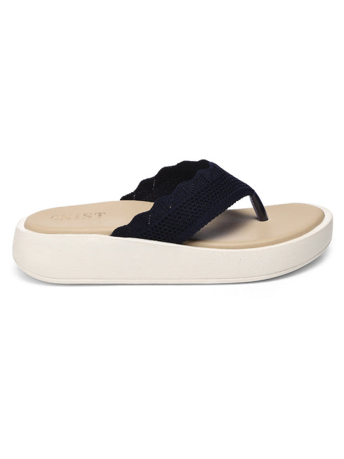 GNIST Flatform Navy Platform heels