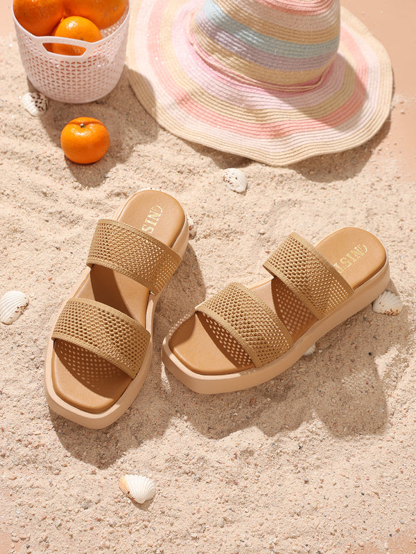 GNIST Flatform Beige Platform heels